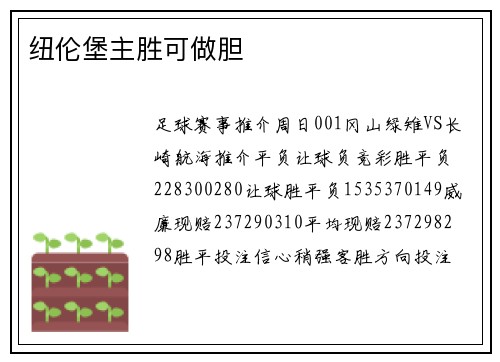 纽伦堡主胜可做胆
